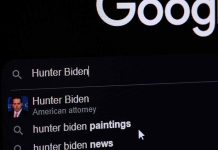 Google search results for Hunter Biden selections listings