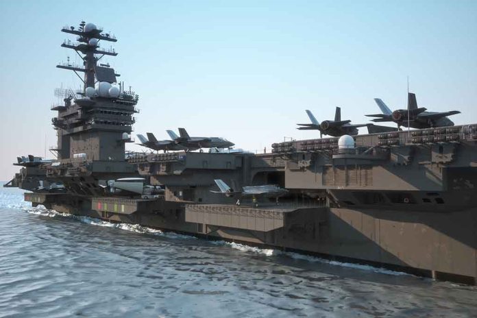 300162086 featured image Aircraft carrier deck with jet planes.