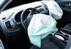 Deployed airbags in car's interior