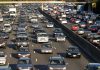 Heavy traffic on a multi lane highway
