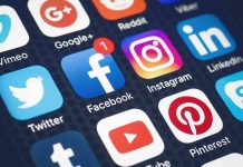 Social media app icons displayed on a smartphone screen