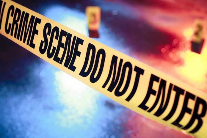 Crime scene tape with do not enter text