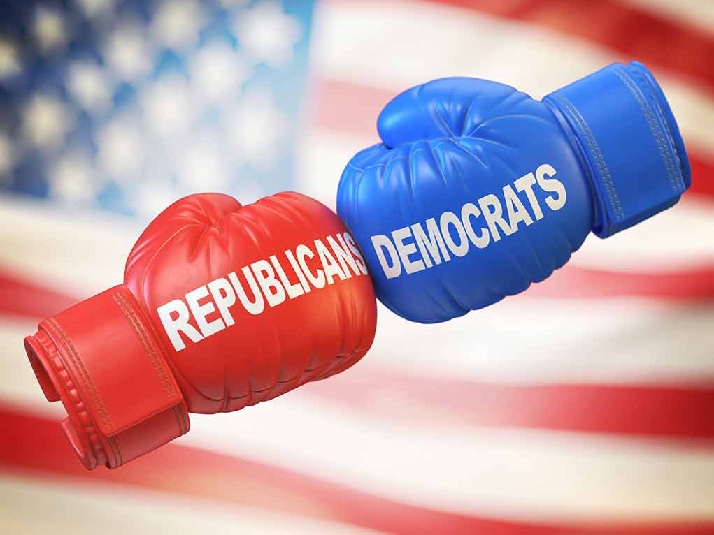 1663130575 featured image Red Republican and blue Democrat boxing gloves together
