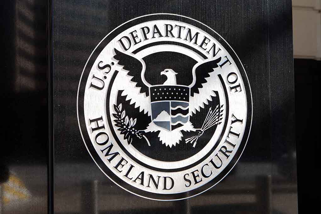 253261450 featured image U.S. Department of Homeland Security emblem on wall.