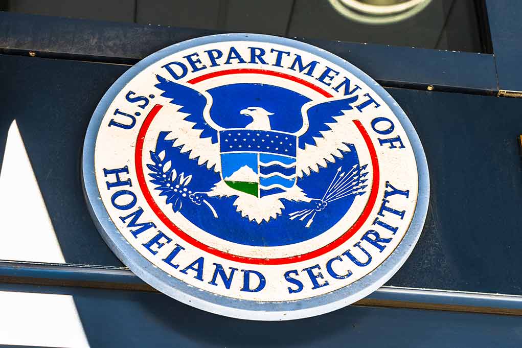 US Department of Homeland Security emblem displayed
