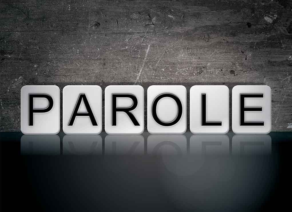 Blocks spelling PAROLE on grungy background