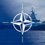 Chaotic China Crash Caught On Camera NATO emblem overlaying naval ships in the ocean.