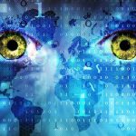 Eyesight Miracle: The 3 Nutrients You Need Abstract image featuring human eyes overlaid with binary code and a world map