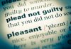 Comey BEGS Judge – Issues Desperate Plea plead not guilty highlighted in a dictionary.