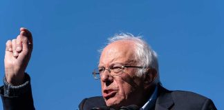 A speaker passionately addressing a crowd at an outdoor rally