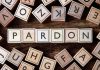 Trump Buddies PARDONED: Bold Move Shocks All Wooden letter blocks arranged to spell 'PARDON' on a wooden surface