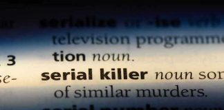 Dictionary definition of serial killer highlighted