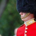 Ex-Soldier FOILS Parade Attack – Unbelievable! British soldier in ceremonial uniform with a black fur hat standing guard