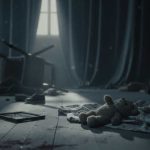 Create a featured image for the article titled: Children Sleep Feet Away During BRUTAL Murders Requirements: - NO text, wo