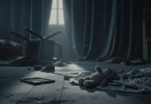 Create a featured image for the article titled: Children Sleep Feet Away During BRUTAL Murders Requirements: - NO text, wo