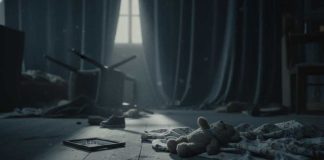 Create a featured image for the article titled: Children Sleep Feet Away During BRUTAL Murders Requirements: - NO text, wo