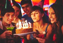 Birthday Surprise Turns Explosive In Viral Video Group of friends celebrating a birthday with a cake and drinks