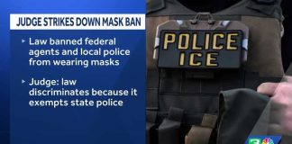 Federal judge blocks California law banning masks for law