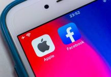 Apple and Facebook apps on smartphone screen