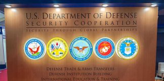 Killer Robots? UK Pushes ASGARD U.S. Department of Defense Security Cooperation display with logos.