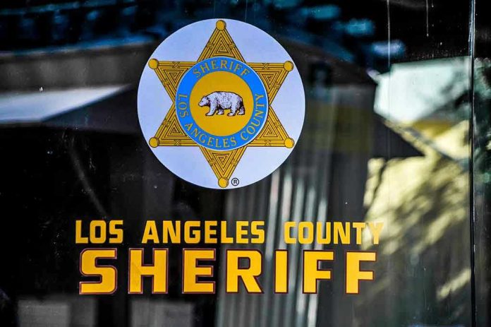1663178266 Los Angeles County Sheriff signage with badge.