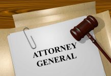 Attorney General document with gavel on desk.
