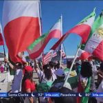 Iranian Americans protest World Cup match in Los Angeles