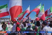 Iranian Americans protest World Cup match in Los Angeles