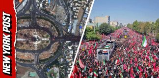 Funeral Fury Targets America, Britain Satellite Images Reveal Sea of Mourners at Khamenei Funeral in Tehran