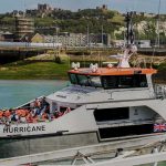 Border Force patrol boat BF Hurricane docked in a harbor