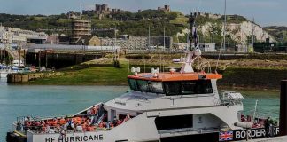 Drone Fire Hits U.S. Tanker—In Egypt Border Force patrol boat BF Hurricane docked in a harbor