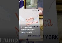 Trump signs order to rename Lake Ontario