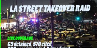 LAPD Raids Street Takeover, 570 cited, 200 cars impounded + STREAMER GOT JUMPED LIVE