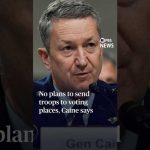 Armed Troops At Polls? Law Says No No plans to send troops to voting places, Caine says