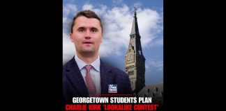 Georgetown is investigating anonymous posts promoting a Charlie Kirk lookalike contest,