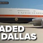 Emergency Slide POPS OUT of Air Force One Trump departs for Dallas for midterm Republican National Convention