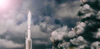 The Air Force Breaks Silence on the Weaponization of Space Rocket launches through dense clouds