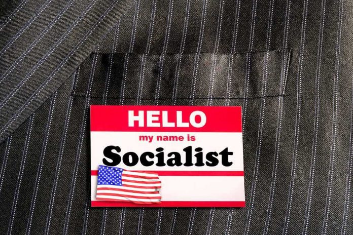 shutterstock_1306450240-1 Name tag on a pinstripe suit jacket pocket