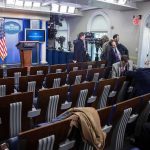 Trump Brushes Off SCOTUS Setback, Signs Two New Birthright Citizenship EOs White House press briefing room with empty seats and cameras