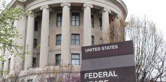 Federal Trade Commission building with sign in front