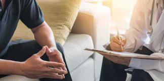 Doctor and patient talking during a consultation