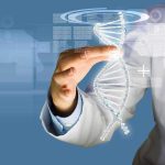 Woman Forcibly REMOVED Over Her ‘XX-XY’ Shirt Scientist touching a digital DNA helix