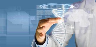 Woman Forcibly REMOVED Over Her ‘XX-XY’ Shirt Scientist touching a digital DNA helix