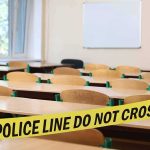 School Attack Leaves 3 Children DEAD Empty classroom with police tape across desks
